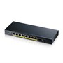 Коммутатор PoE+ Zyxel GS1100-10HP, 8xGE PoE+, 2xSFP, настольный, бесшумный, бюджет PoE 130 Вт, Kensigton lock 1581727282