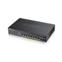 Zyxel Nebula Flex GS1920-8HPv2, 8xGE PoE+, 2xCombo (SFP/RJ-45), бесшумный (без вентилятора), бюджет PoE 130 Вт, автономное/облачное управление 470460752