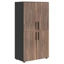 Шкаф-стеллаж средний VELION VENEER VRMCS 80.4, американский орех/яшма черный, 800х430х1517 мм 410171500