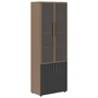 Шкаф комбинированный высокий VELION VHCS 80.2, яшма черный/кобра, 800х430х2253 мм 1601615015