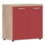 Шкаф низкий TORR LUX TLLC 85.1, красный/дуб каньон z, 856х450х833 мм 1680734855