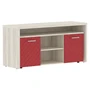 Тумба с фригобаром TORR LUX TLTF-3D, красный/сосна эдмонт, 1640х550х800 мм 824093635