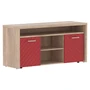 Тумба с фригобаром TORR LUX TLTF-3D, красный/дуб каньон, 1640х550х800 мм 159882797