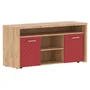 Тумба с фригобаром TORR LUX TLTF-3D, красный/дуб бофорд, 1640х550х800 мм 1507808673