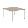 Бенч-система на 2 места WAVE-S WSST 1214, дуб сонома/алюминий, 1200х1406х744 мм 1860490237