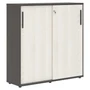 Шкаф средний EDIS EMC 1343, ясень траун/черный/мокко, 1346х430х1355 мм 1098475517