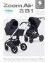 Коляска 2 в 1 Mowbaby Zoom Air Silver Black 728058874