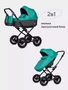 Коляска 2 в 1 Riko Basic Bella Classic 2025 03 серый-малахит 1001638