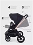 Коляска 3 в 1 Mowbaby Zoom Gold 2025 black 634626546