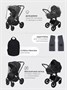Коляска 3 в 1 Mowbaby Zoom Gold 2025 black 634626546