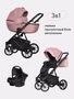 Коляска 3 в 1 Riko Basic Montana 05 светло-розовый 1132156965