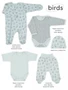 Комплект для новорожденного Mowbaby Birds (5 предметов) blue арт. 5-82 1095924062