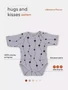Боди Rant Hugs and kisses с коротким рукавом Pattern grey 6273 1049089649