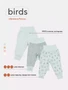 Штанишки Mowbaby Birds (3 шт.) blue арт. 3282 2112638159