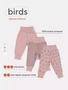 Штанишки Mowbaby Birds (3 шт.) rose арт. 3282 1528290385