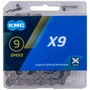 Цепь вело KMC X-9 1/2*11/128',114 зв.,6,6мм,9ск.,серый (5-303612) 786947897