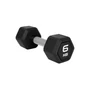 Гантель гексагональная STARFIT DB-301PRO 6 кг, обрезиненная, черный 2046427261