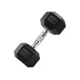 Гантель гексагональная STARFIT DB-301, 10 кг, обрезиненная, черный 1415219319