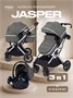 Коляска-трансформер 3 в 1 Mowbaby Jasper Silver green 1233605998