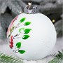 Шар "Птичка в рябине", 100 мм., в подарочной упаковке - кормушке 1355369947