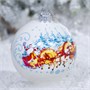 Шар на ёлку "Дед Мороз и тройка", 80 мм., в подарочной упаковке 785165815