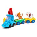 Конструктор синий трактор+тележки с животными, 35 дет. Город мастеров 10046-BA