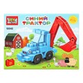Конструктор большие кубики: СИНИЙ ТРАКТОР, 21 дет. Город мастеров 10042-BA
