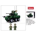 Конструктор пласт. танк с фигуркой, 382дет. в русс. кор. M38-B0753 (16)