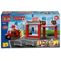 Конструктор ПОЖАРНАЯ станция с мотоциклистом 3в1, 86 дет Город мастеров 35039-CG