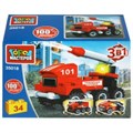 Конструктор ПОЖАРНАЯ МАШИНА 3в1, 34 дет. Город мастеров 35018-UU