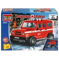 Конструктор UAZ HUNTER ПОЖАРНАЯ СЛУЖБА, 35 дет. (легко собрать) Город мастеров SB-35041