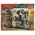 Конструктор солдат на мотоцикле С КОЛЯСКОЙ, 80 дет. Город мастеров 70069-XY