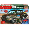 АРМИЯ РОССИИ конструктор ВОЕННЫЙ UAZ PICKUP, 41 дет. (легко собрать) Город мастеров SB-7373