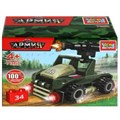 Конструктор ВОЕННЫЙ ДЖИП С ПУЛЕМЕТОМ, 34 дет. Город мастеров 7361-AA