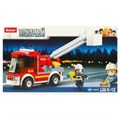 Конструктор пласт. пожарная машина с фигуркой, 136дет. в русс. кор. в кор.72шт M38-B0632