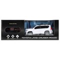 Машина ру TOYOTA PRADO свет, 19 см, ,бел, кор - в кор.2*24шт PRADO-19L-WH