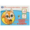 Пишем буквы и цифры. Каллиграфическая пропись. 205х140 мм. Скрепка. 16 стр. Умка в кор.50шт 978-5-506-09270-4