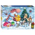 Пазл 160 "Снеговик и зайчата" # 72088
