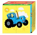 4 кубика "Синий трактор" (Биг Папа) # 87393