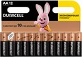 Батарейка алкалиновая Duracell Basic, AA, LR6-12BL, 1.5В, блистер, 12 шт. 153493